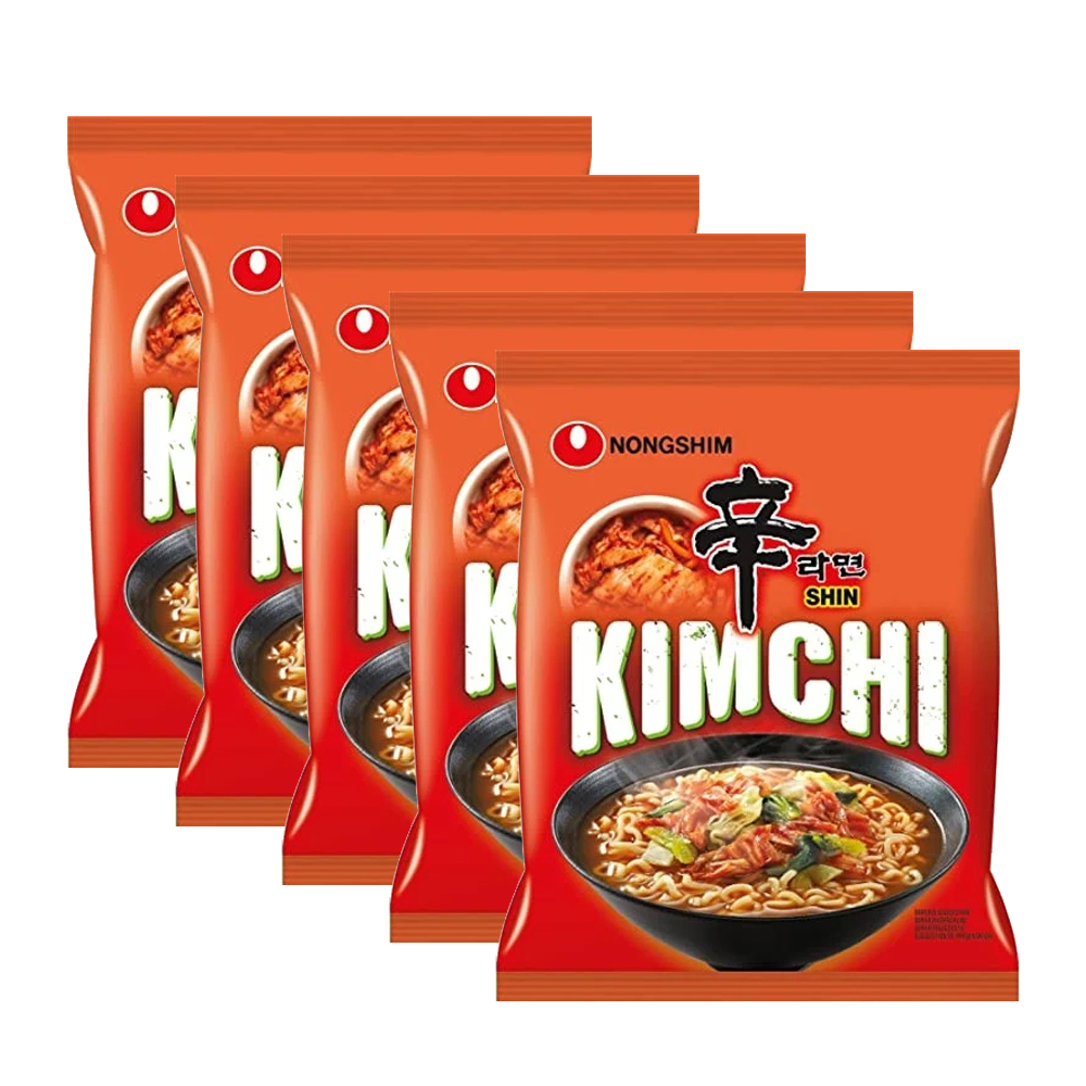 Fideos Instantáneos Nongshim Shin Ramen Corea Nonshim 5 Pack，varios sabores.