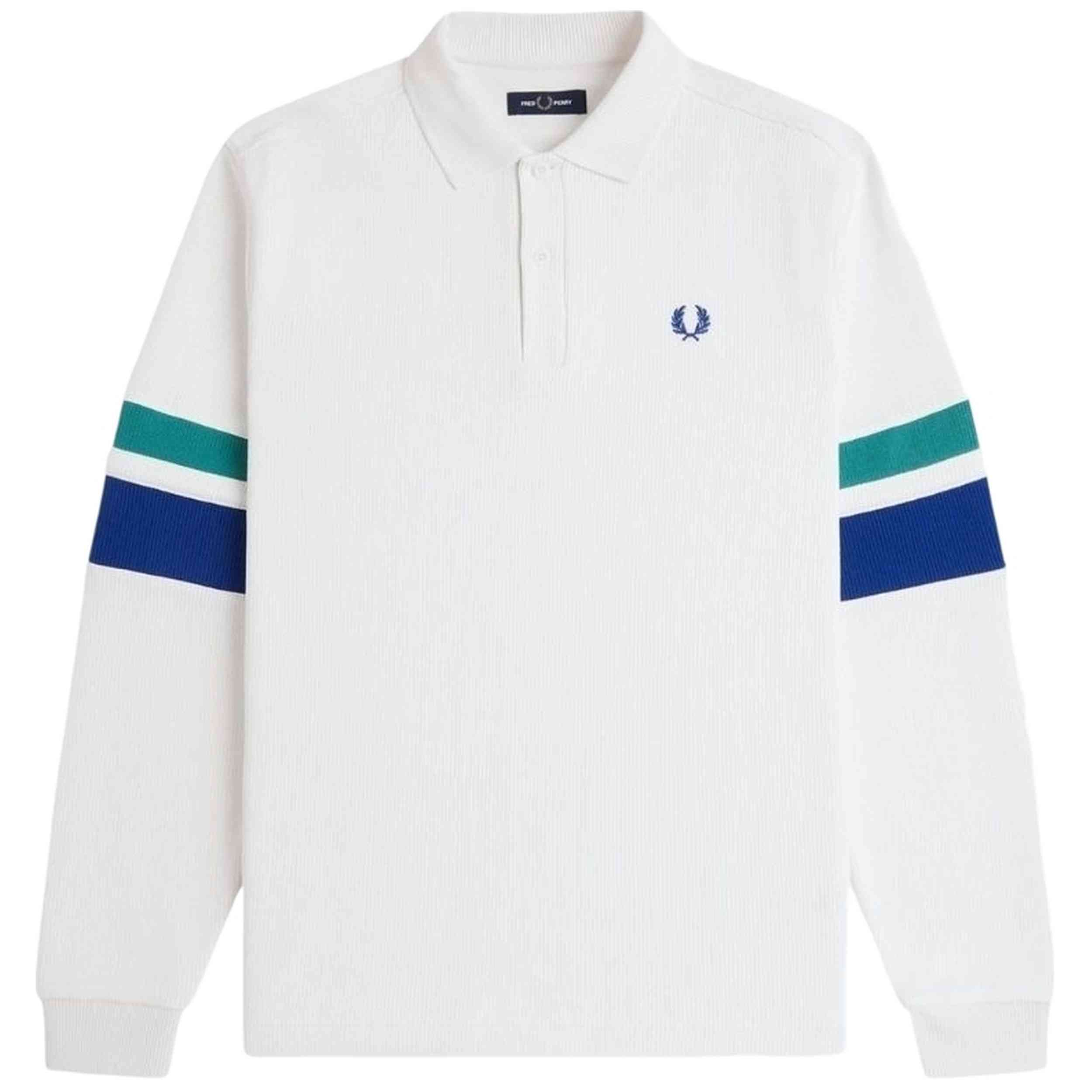 Polo De Manga Larga Fred Perry modelo Fred Perry Tipped Sleeve Snow White para Hombre en color Blanco