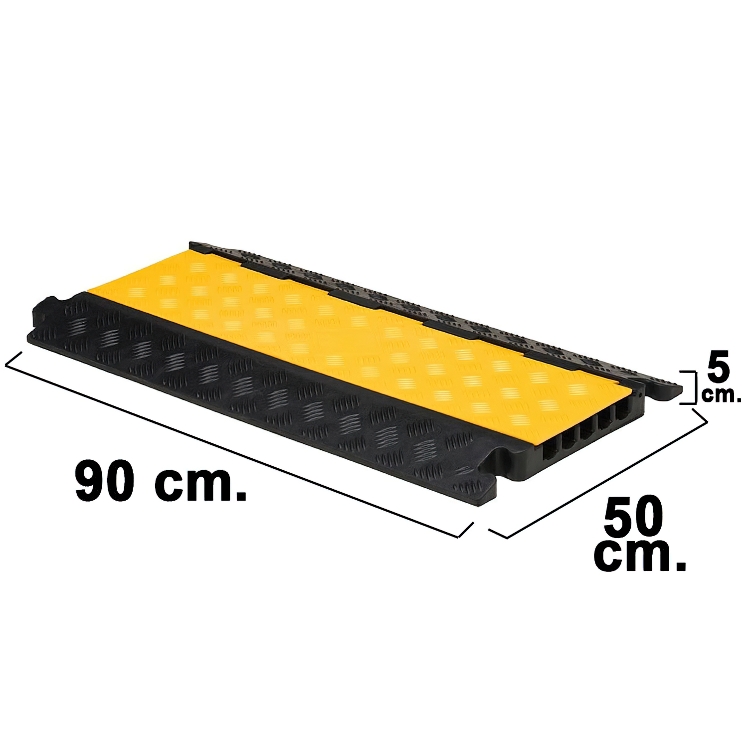 SANCO STORE - WOLFPACK LINEA PROFESIONAL Pasacables Para Suelo 5 Canales 90x50x5 cm.