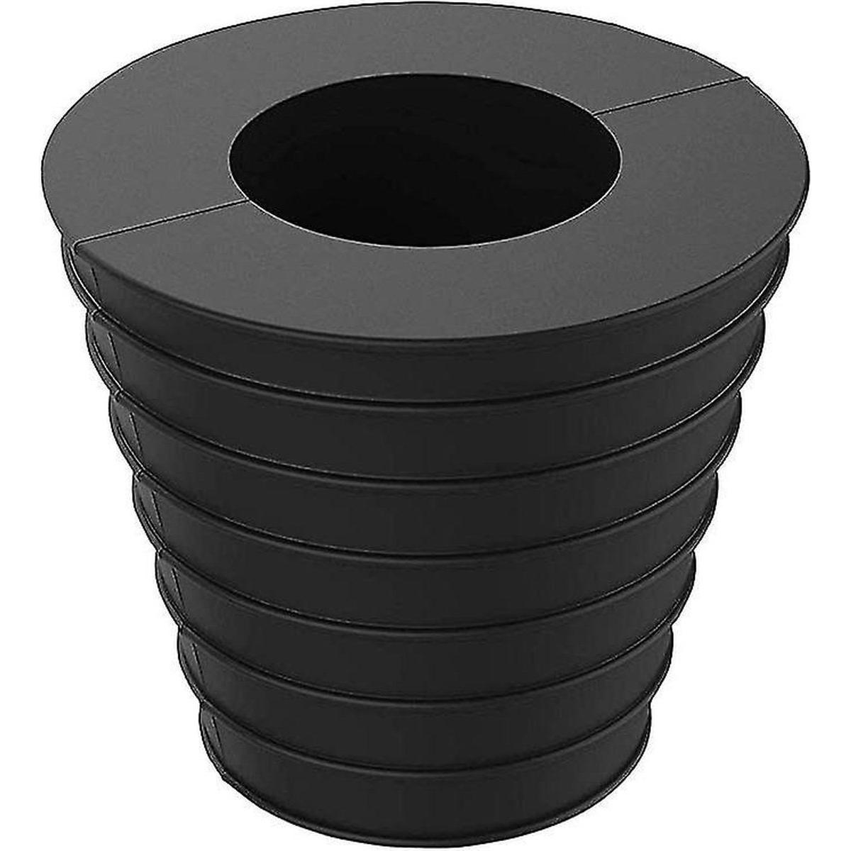 Cono de silicona para sombrilla - Soporte para sombrilla - Base de soporte para sombrilla - Base cónica - Apertura y estabilidad para mesa de patio - Para sombrillas - Negro - 2 piezas