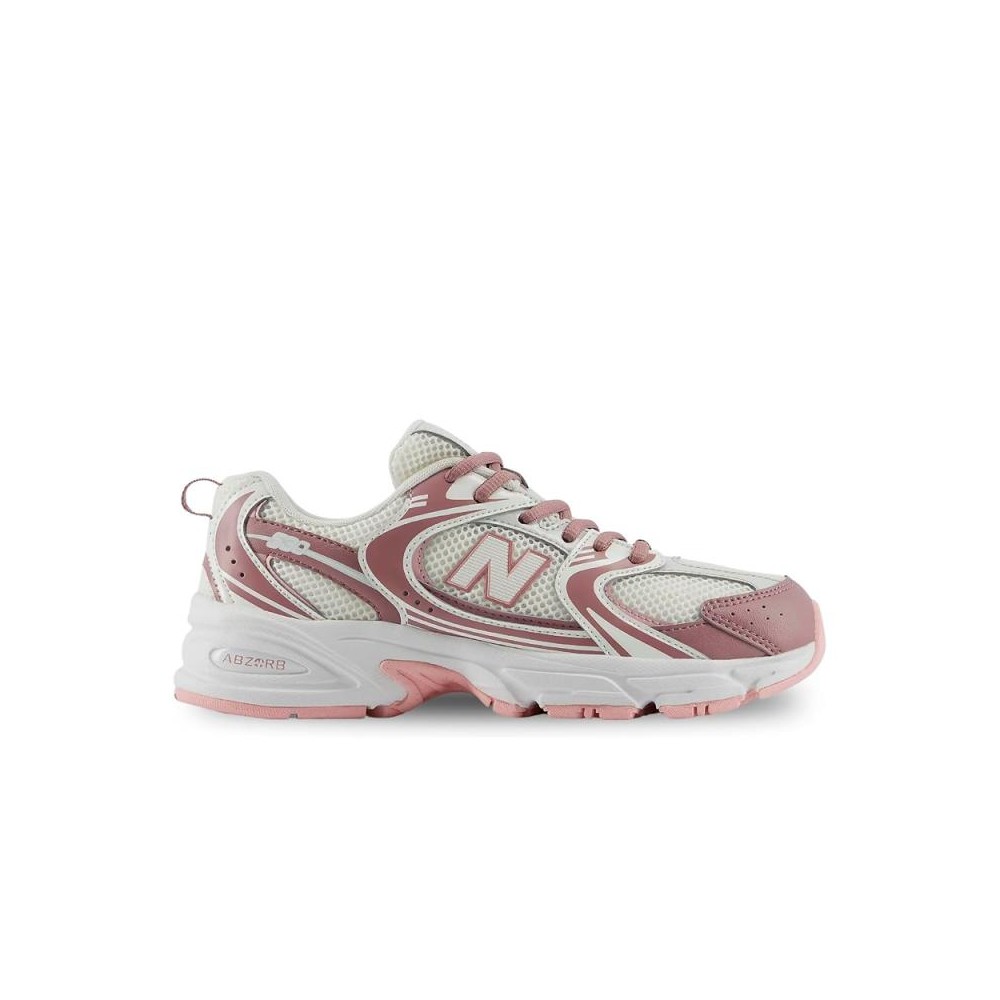 New Balance - Zapatillas mujer GR530 blancas y rosas para uso casual, cómodas y versátiles en estilo deportivo moderno