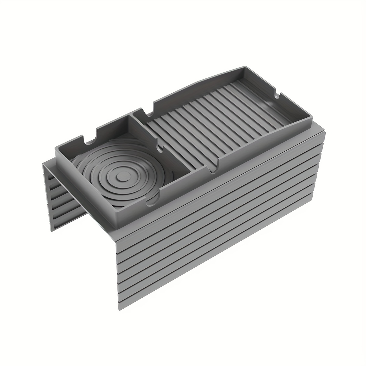TK Soporte De Bebidas Para Sofá De Gel De Silicio Portátil Con Mesita De Brazo Para Remotos Y Snacks Color Gris Negro Blanco Azul