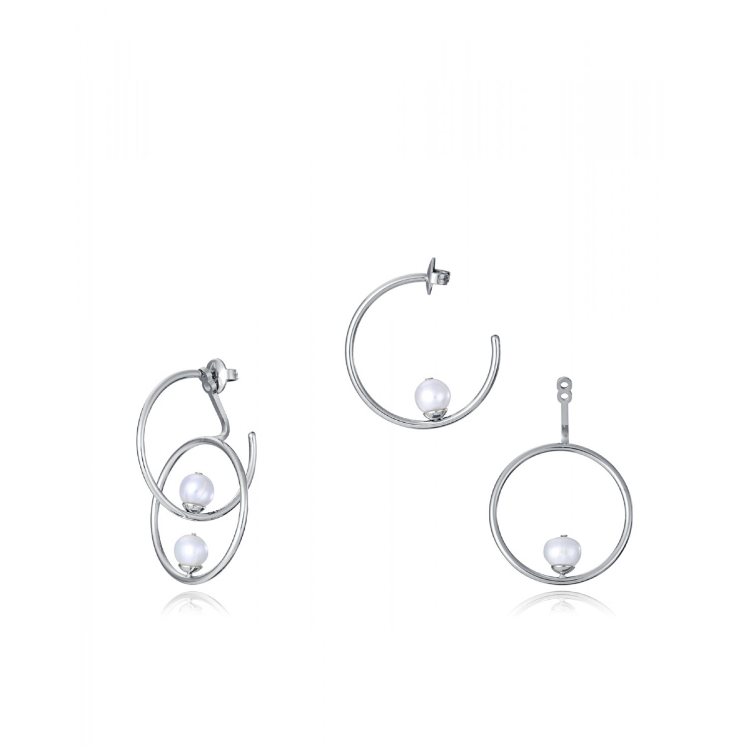 Pendientes Viceroy 14151E01000 acero aros y perla