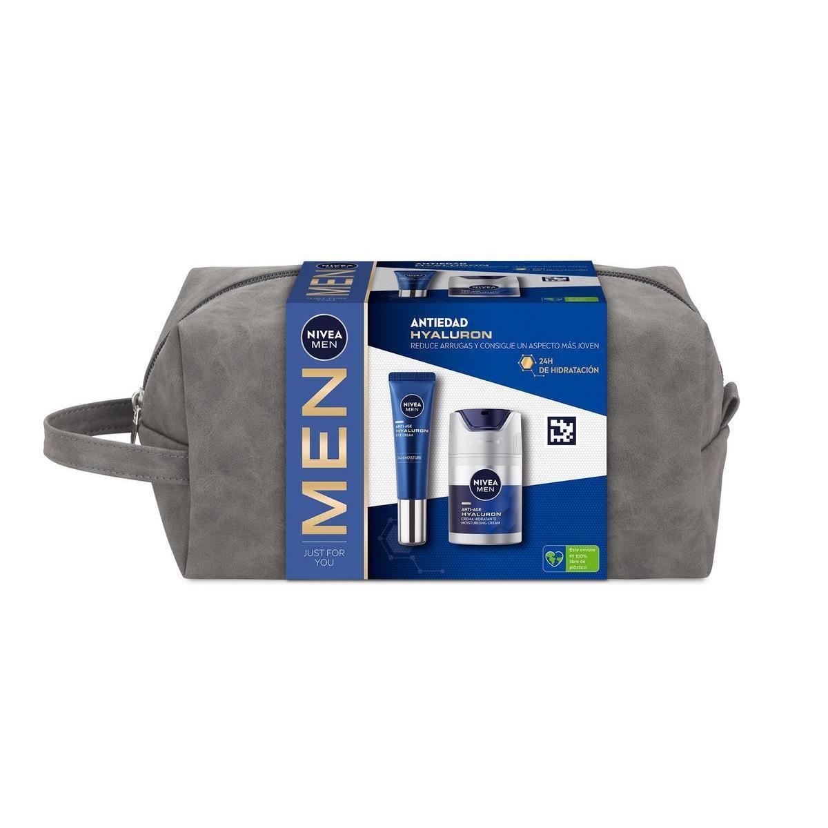 NIVEA MEN Neceser Hyaluron - Set de regalo hombre - Contiene After Shave, Contorno de Ojos y Crema Hidratante