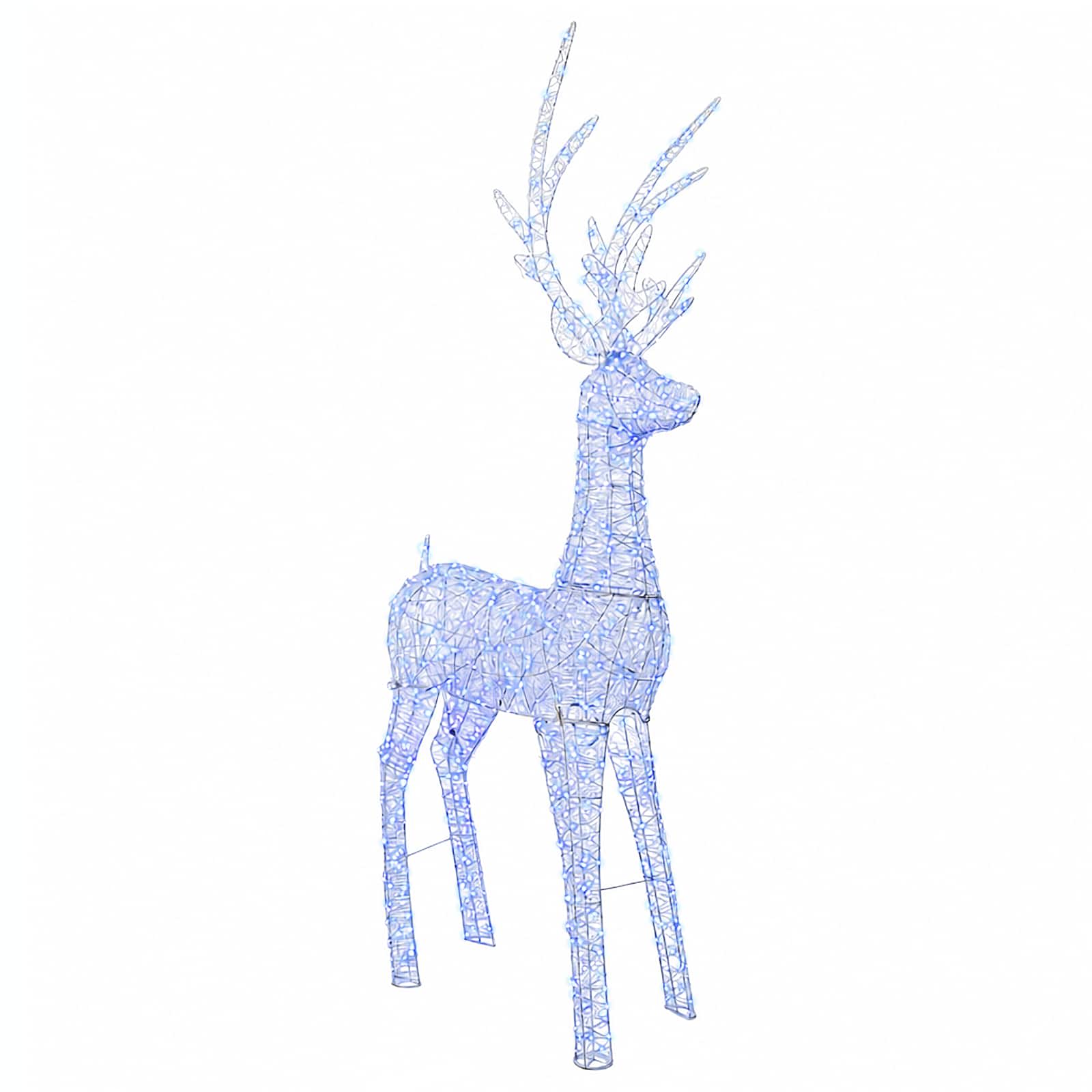 vidaXL Reno de Navidad LED 1000 LED 122 x 56 x 270 cm Multicolor
