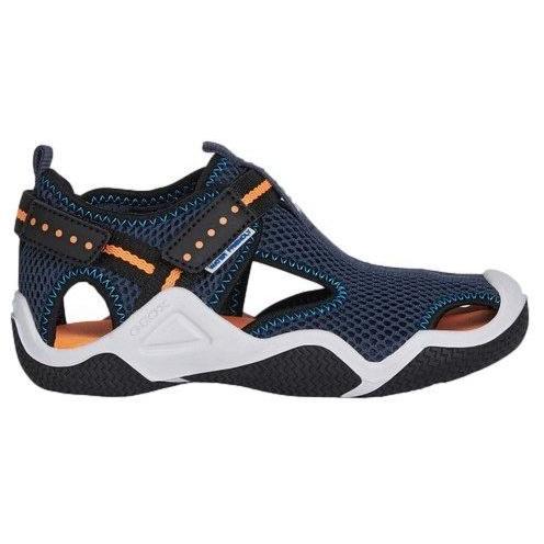 Sandalias Geox Wader trekking carpines Geox azul y naranja velcro se pueden mojar