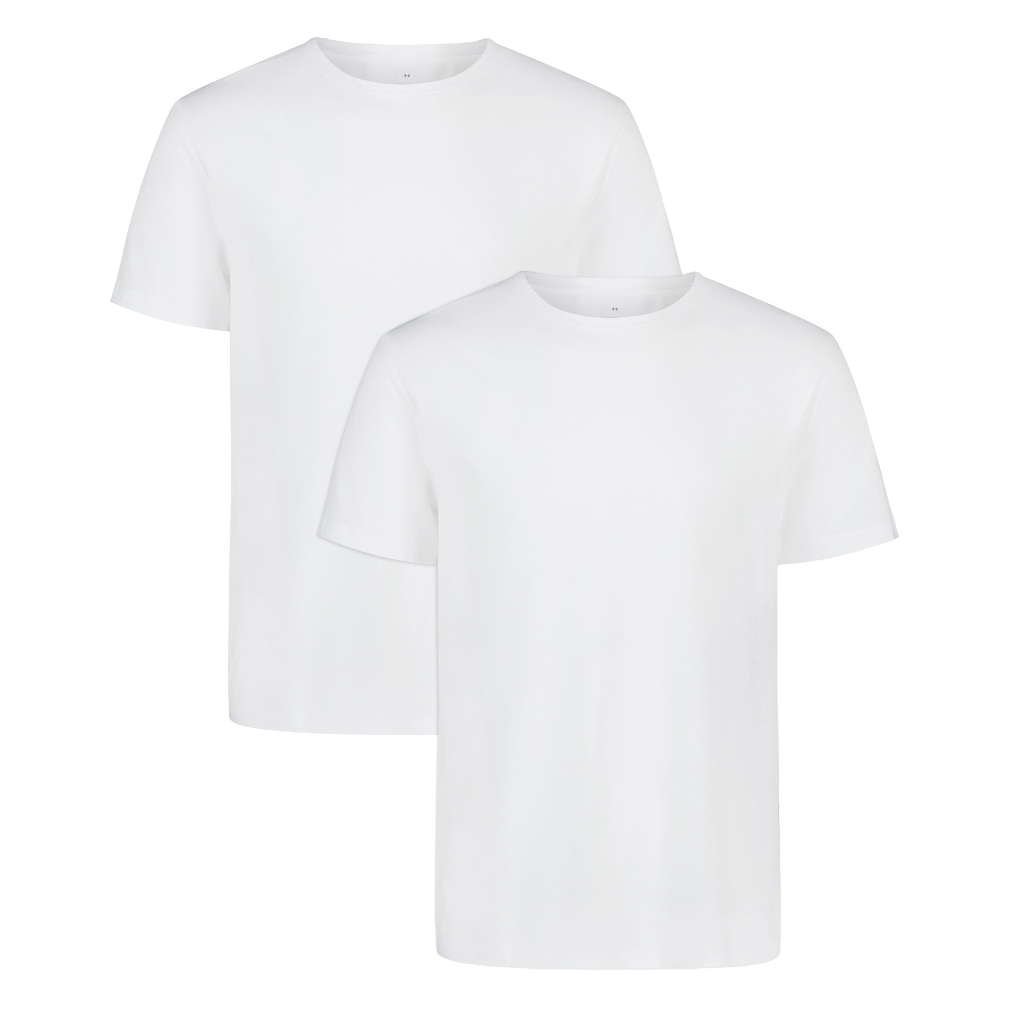 Under Armour Camiseta para hombre, pack de 2 – Performance Cotton Undershirts, lisa, cuello redondo, stretch PERF COTTON CREW NECK 2PK