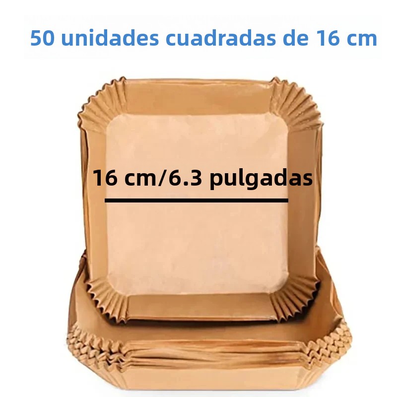 TK Papel De Hornear Para Air Fryer 50-300Pcs Cuadrado Resistente Al Humo Tamaño 23/20/16cm Placa De Barbacoa Pad De Horno Desechable Y Ecológico