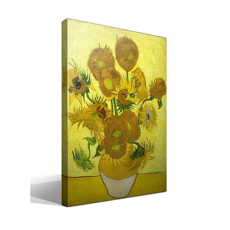 Cuadro Girasoles Van Gogh - Alta Resolución - Lienzo Algodón - Bastidor Reforzado - Fabricado en España