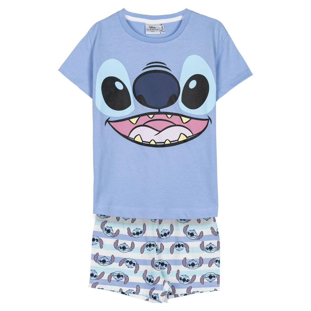Disney Stitch Cerdá Pijama Manga Corta Azul Face Niño 76808