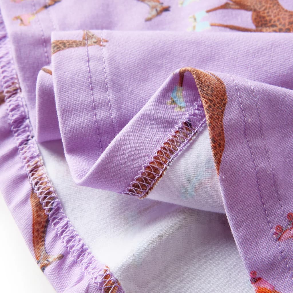 Falda para Niños con Estampado de Jirafa Ropa con Cintura Elástica Color Lila