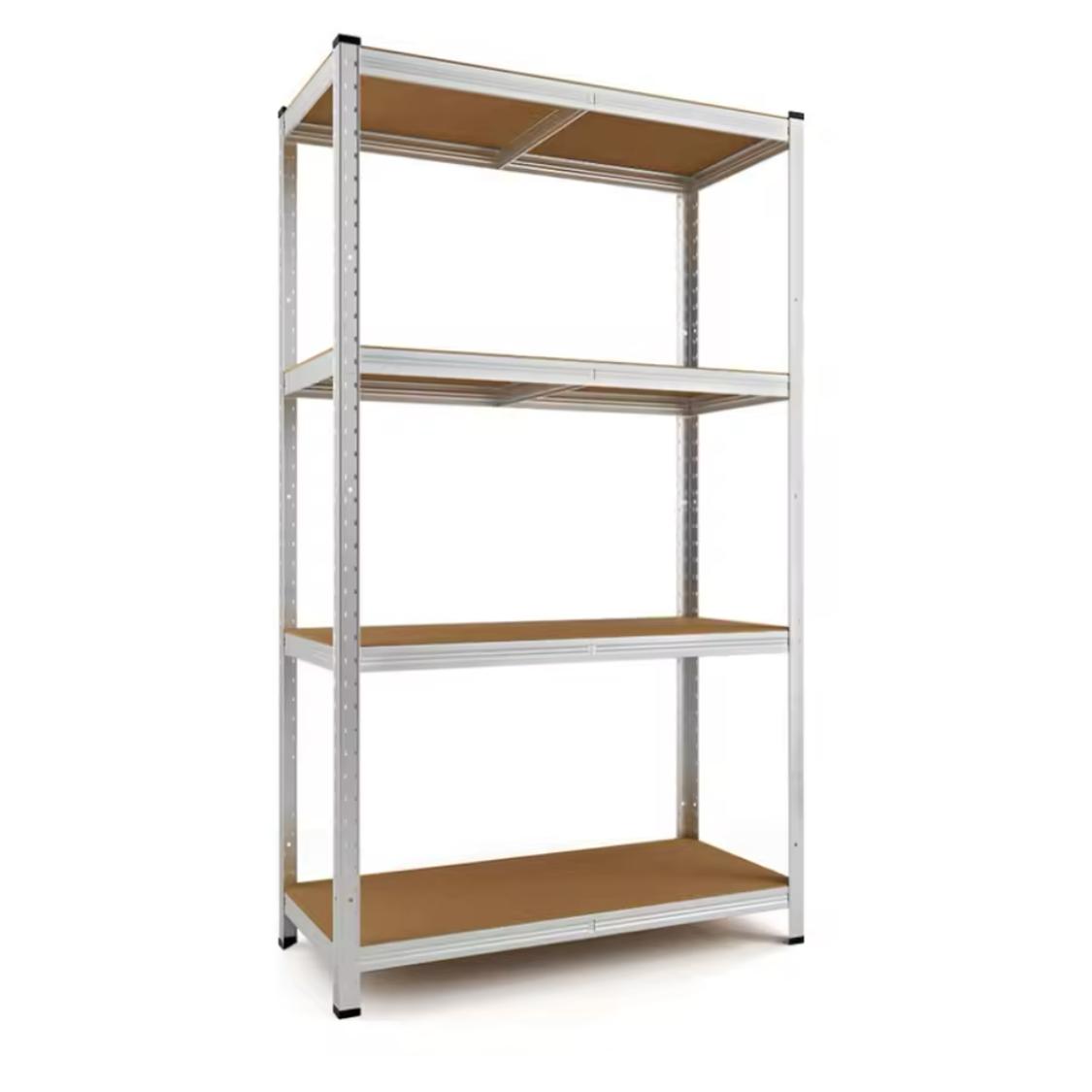 ORION91® - Estantería modular estante metal, 140 x 70 x 30 cm, acero galvanizado y MDF, humedad resistente, 4 estantes ajustables, fácil montaje, soporta hasta 700 kg - spaziOrion91