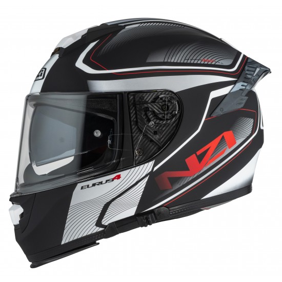 NZI Eurus 4 Stream Charmant negro blanco mate ECE 22.06 con visor 150376A020
