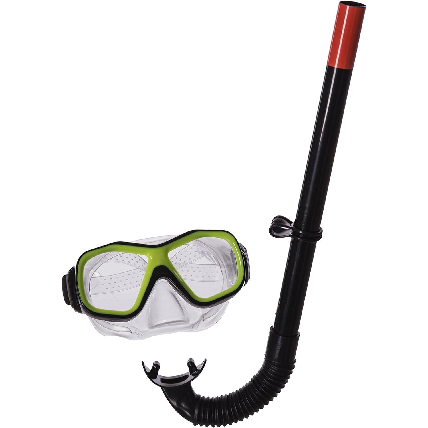 Máscara de Buceo Bestway para Adultos y Niños - Sistema de Respiración Seca - Diadema Ajustable - Vista Amplia