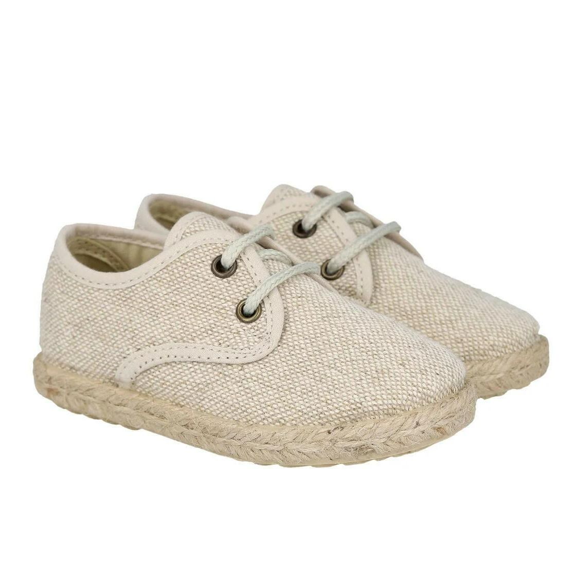 Zapy Alpargatas Niño beige U400302 | Piel y Suela Antideslizante