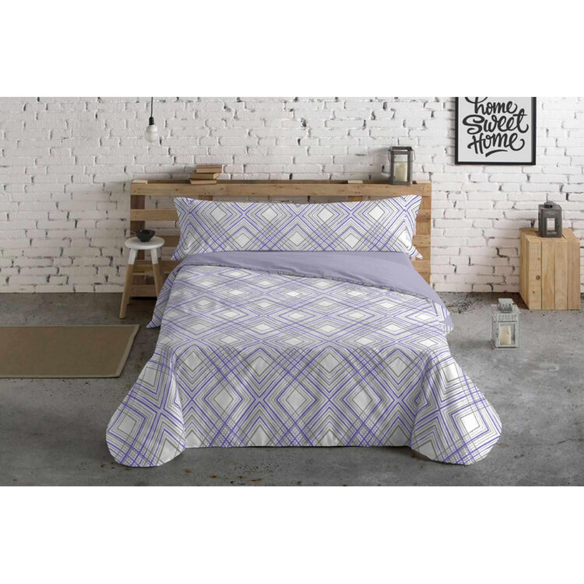 TEJIDOS REINA  Juego Nórdico de 3 Piezas - Juego Nórdico Modelo LINEAS   - Juego Nórdico Tacto Extrasuave, Elegante + Confort y Estilo para tu dormitorio - Juego Nórdico Ideal para todas las estaciones