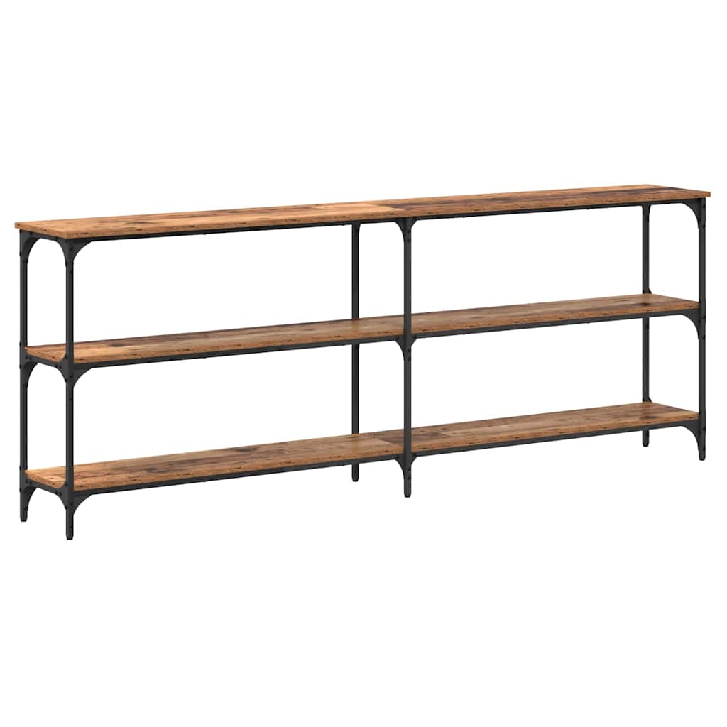 vidaXL Mesa Consola Madera Vieja 200 x 29 x 75 cm Multicolor