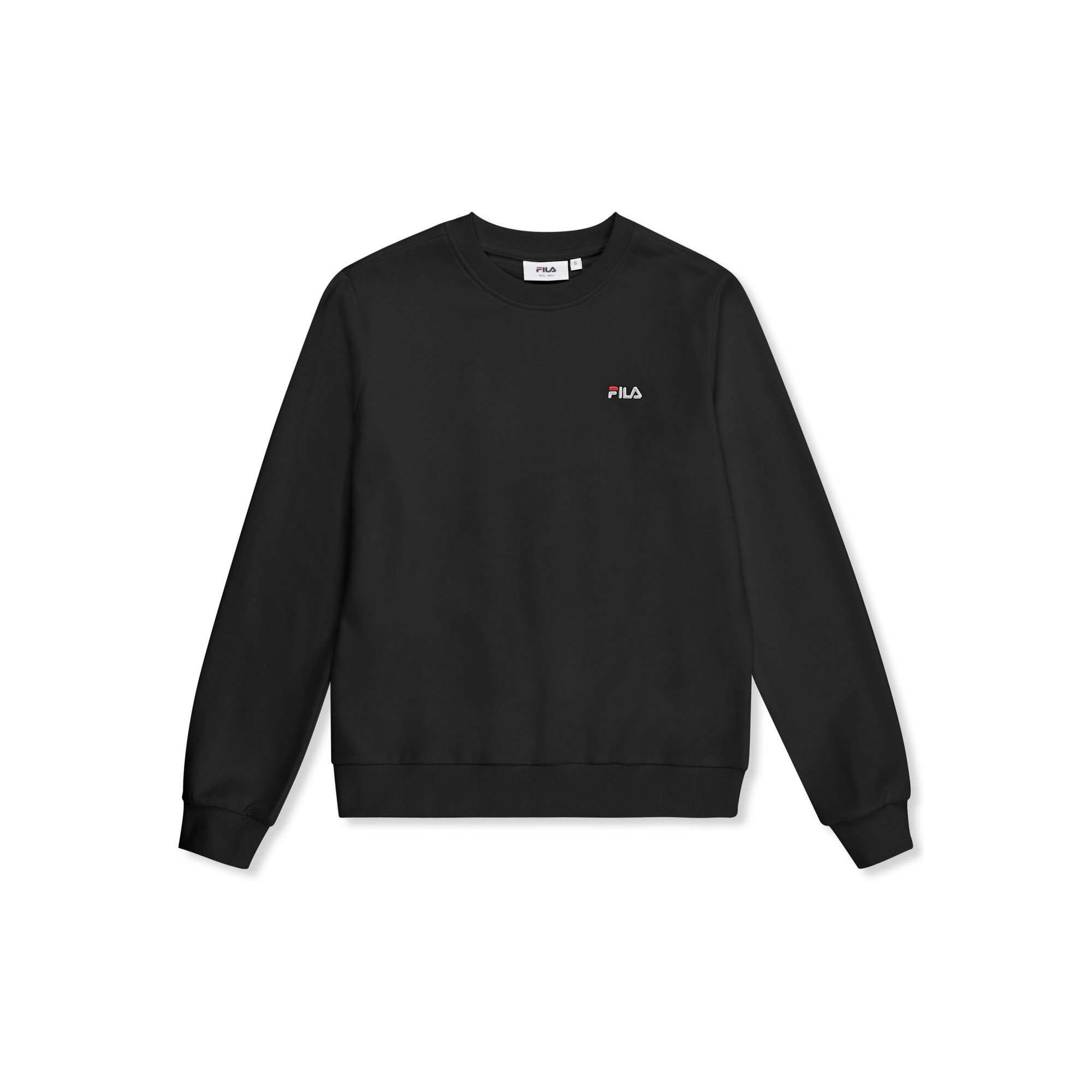 FILA | Sudaderas Mujer Cuello Redondo, Modelo Lierna Regular Crewneck Sweatshirt, Sudadera de Manga Larga en Felpa Francesa de Algodón y Poliéster con Logo Bordado