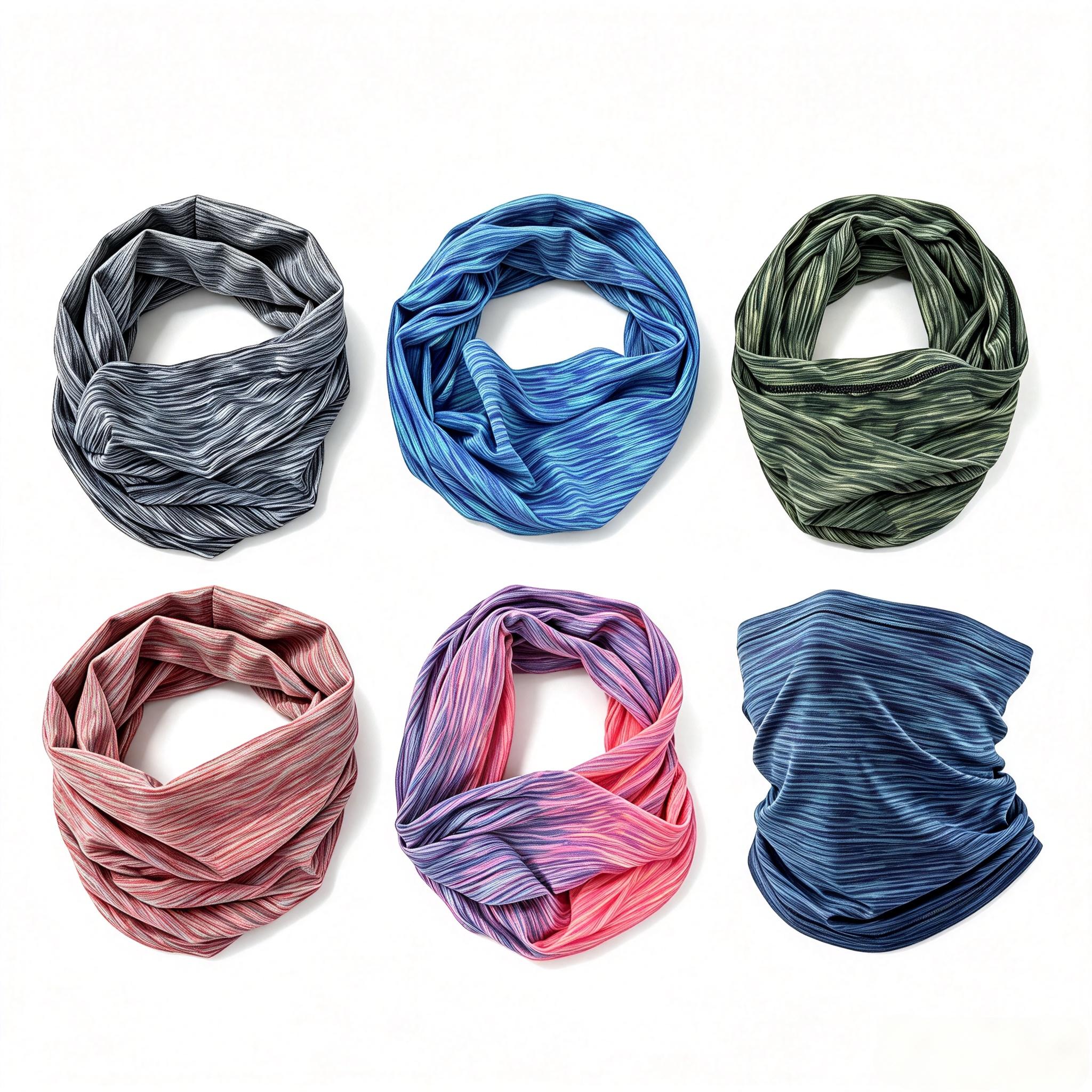 Pañuelo Tubular Deportivo Multifunción, MEJORADA, Braga de Cuello Elástica y Transpirable de Secado Rápido, Ligera para Ciclismo, Running, Senderismo y Actividades al Aire Libre, Pack 3/6/12 unidades · Colores surtidos aleatorios