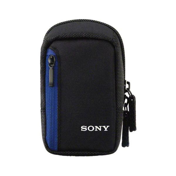 Sony - Bolsa de transporte LCSCS2B para cámara compacta Cyber-shot, suave y ligera con protección contra polvo, salpicaduras y golpes, incluye broche de cinturón
