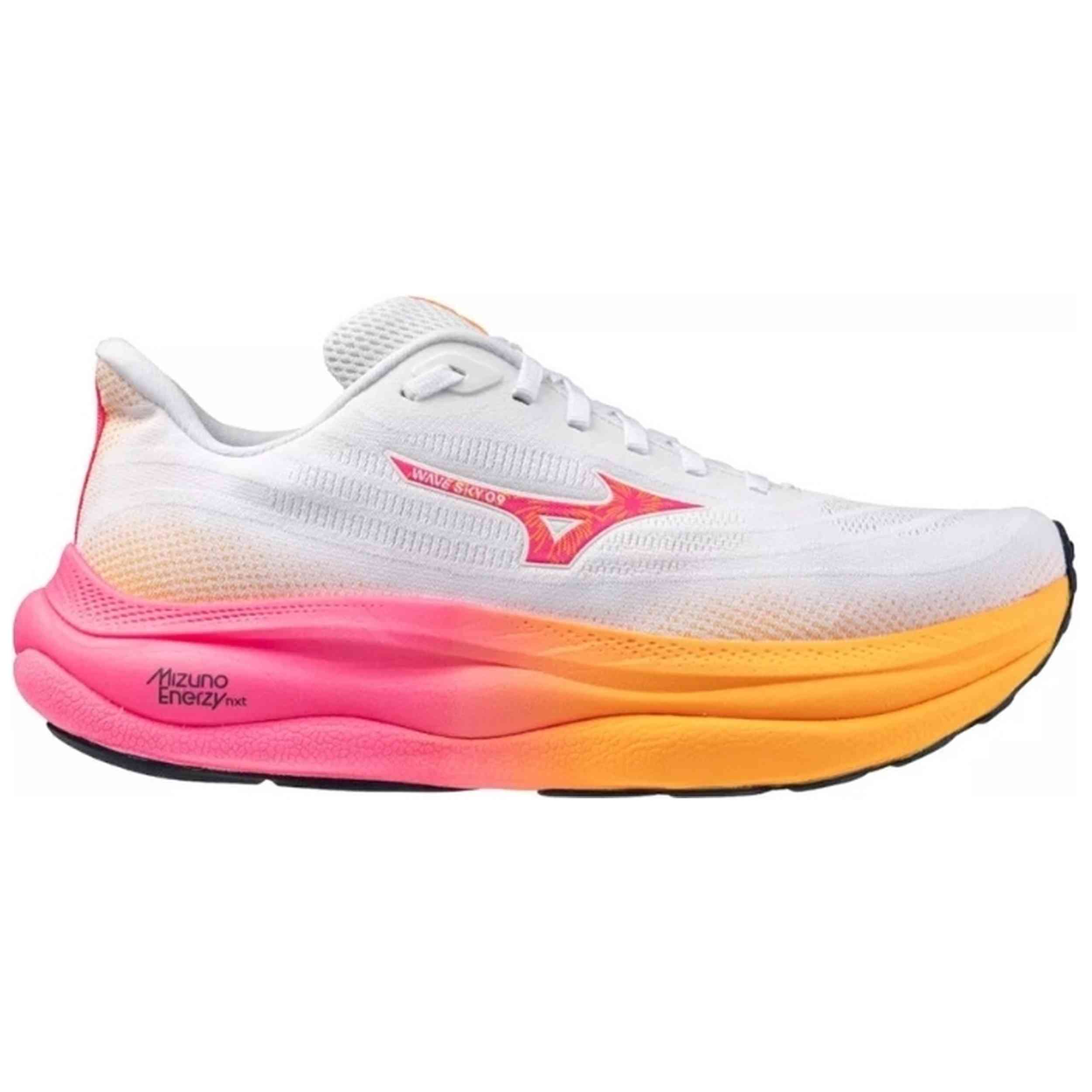 Zapatillas De Running Mizuno modelo Zapatillas Mizuno Wave Sky 9 blanco rosa naranja para hombre y mujer en color Blanco
