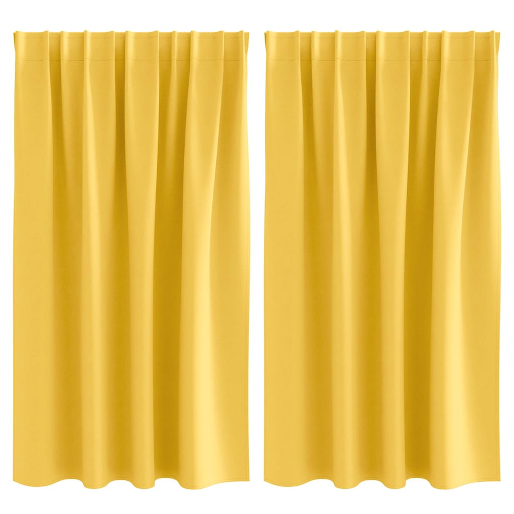 vidaXL Cortinas Opacas con Anillas 2 pcs 140 x 140 cm Poliéster