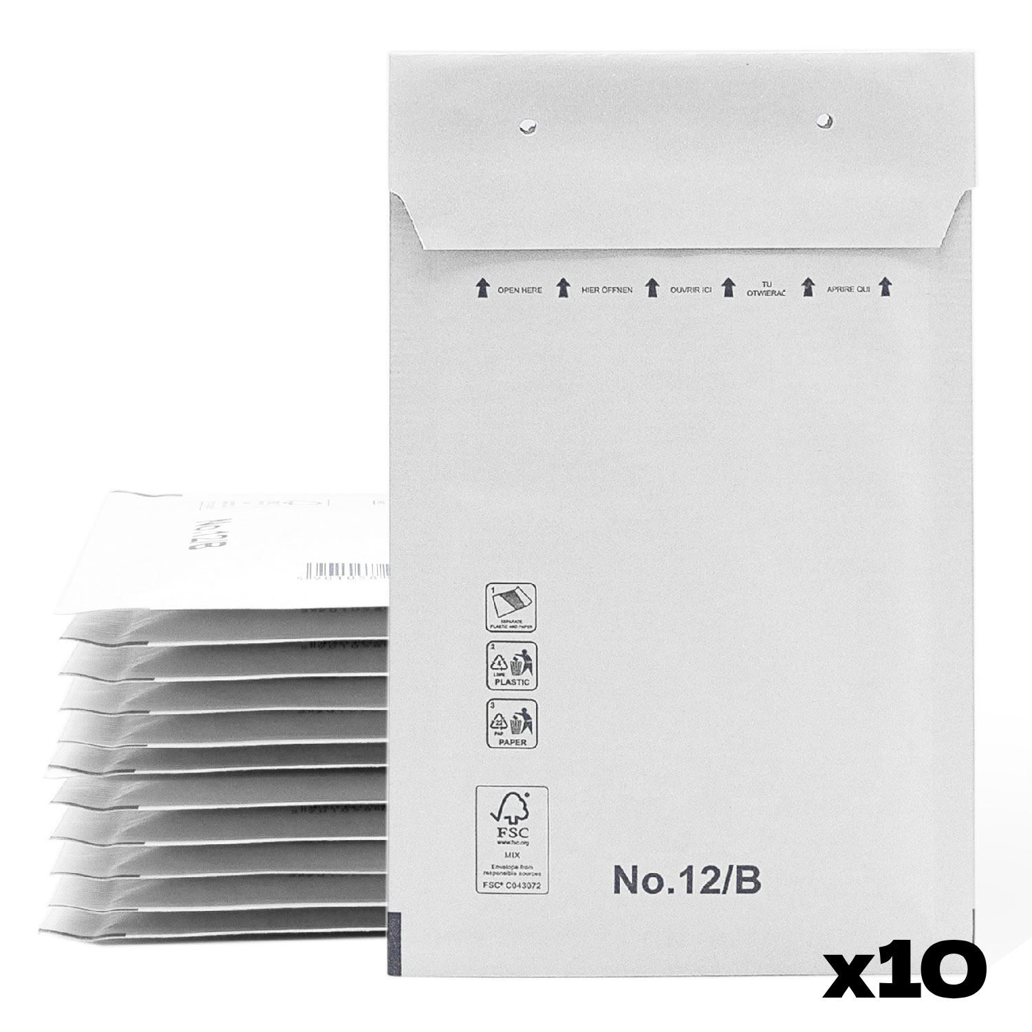 Sobres Acolchados, Sobres de Burbujas, Sobres Acolchados de Burbujas con Cierre Autoadhesivo, Bolsas para Envíos de Ropa, Sobres Acolchados color Blanco - SIDI