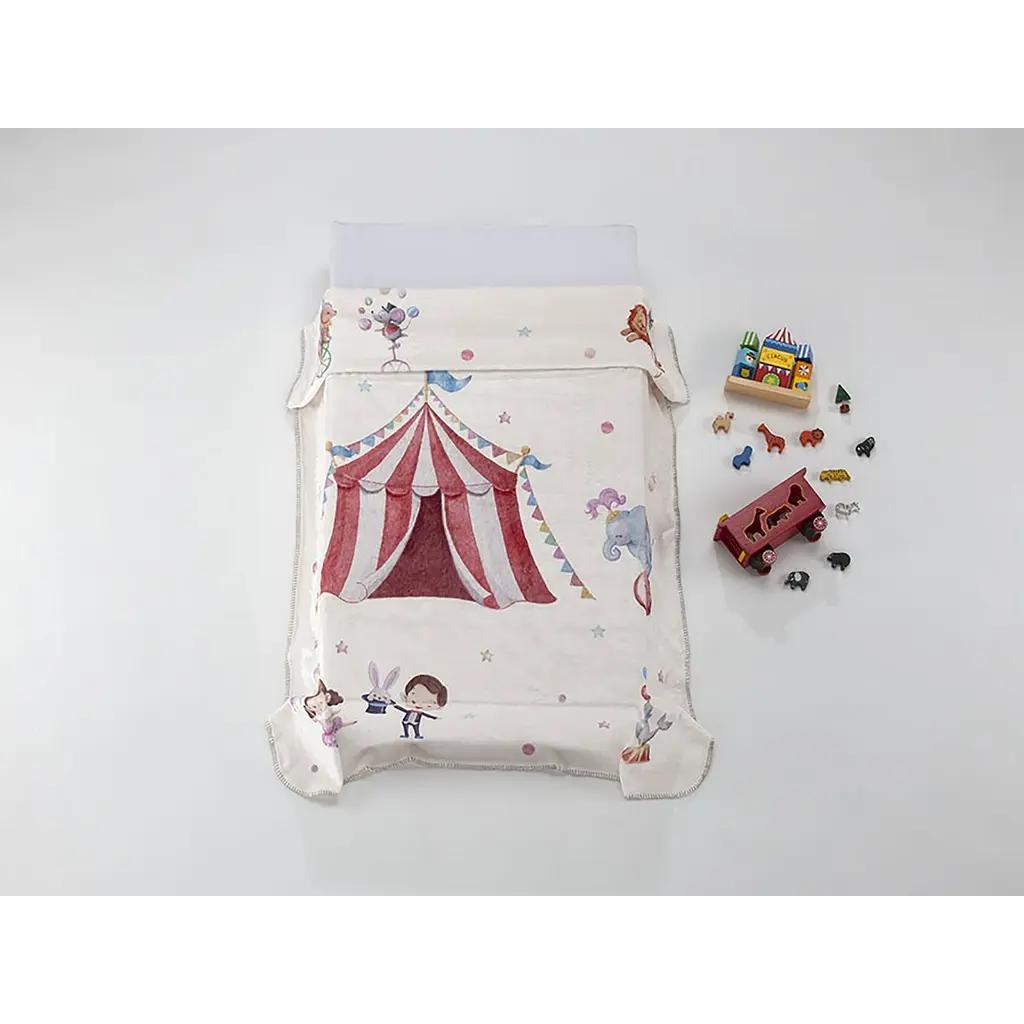 Manta de Cuna, Modelo Lumpy N54, 110x140cm, 100% Poliéster Microfibra, Multicolor, Mora