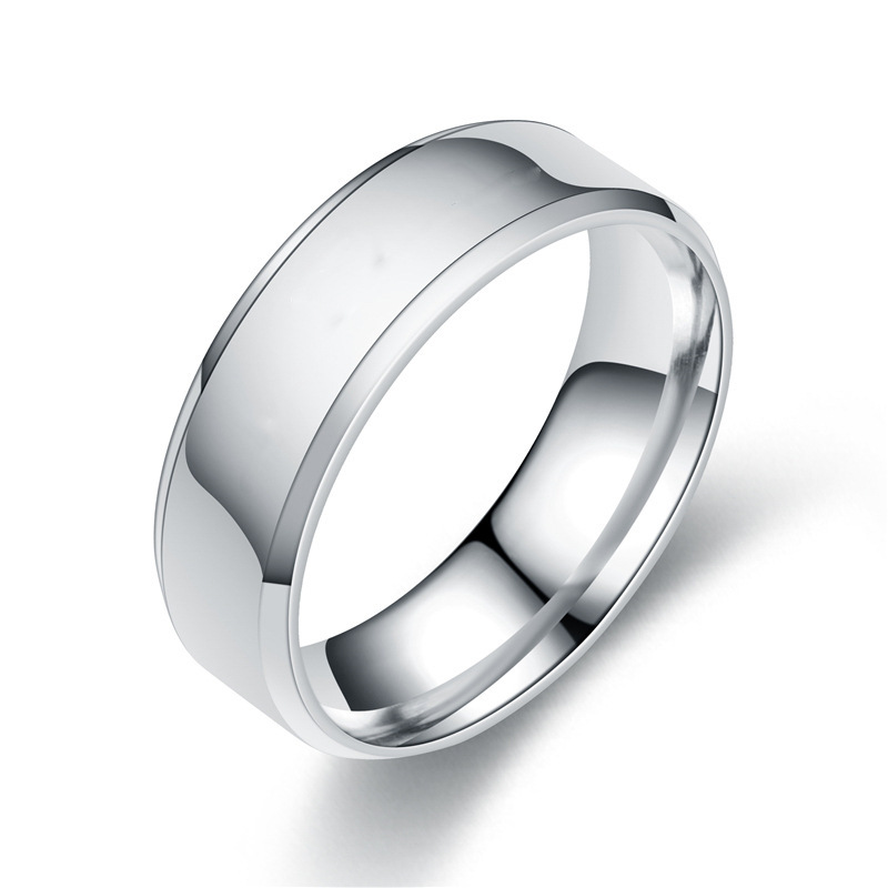 Anillo Mate Brilliant Anillos de Moda para Hombre y Mujer Anillo de Maple Titanium Sin Barniz 6MM