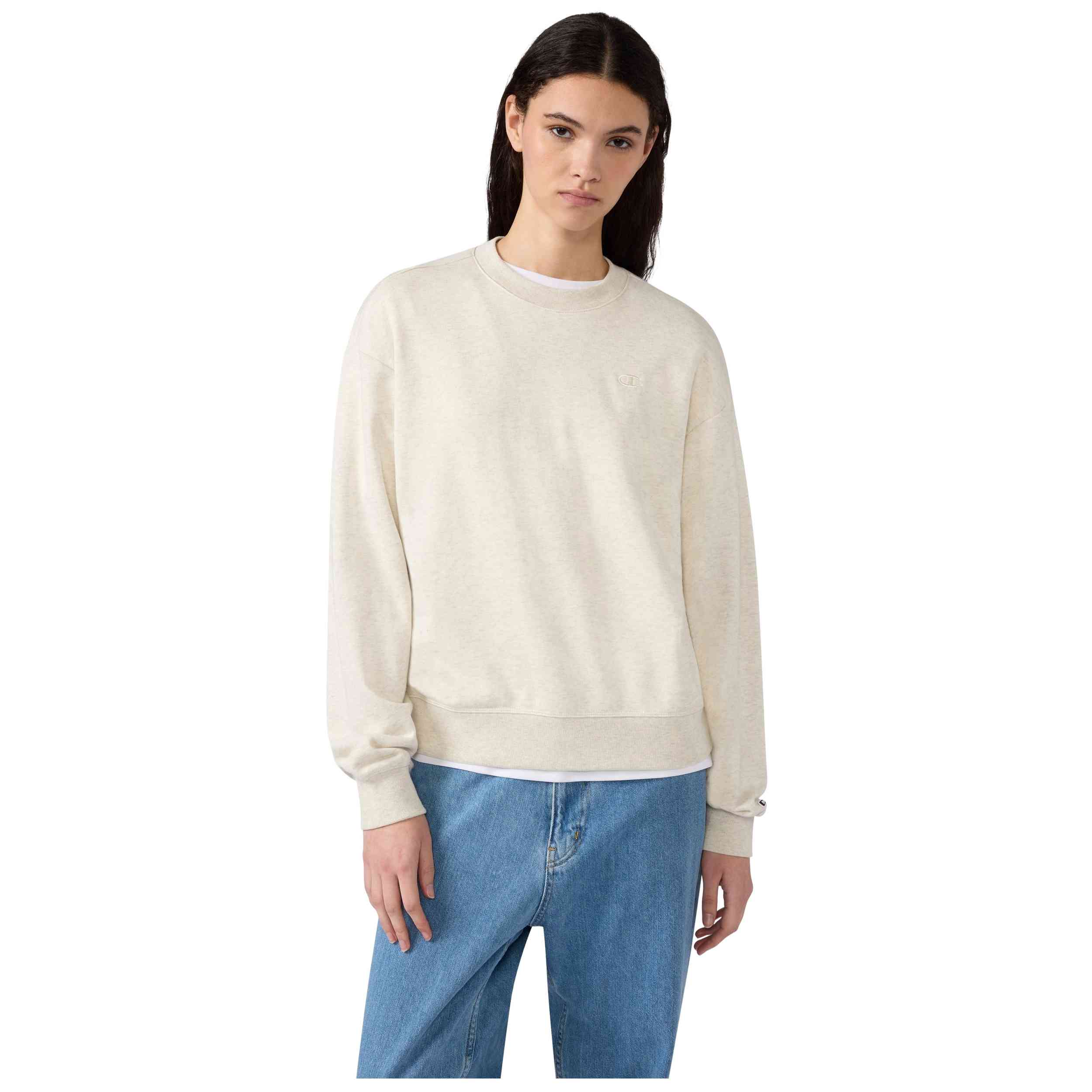 Sudadera Champion modelo Crewneck Sweatshirt para Mujer en color Beige