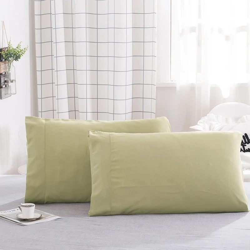 TK 2PCS Fundas Para Almohadas Cómodas Y Suaves Para El Dormitorio No Incluye Insert Material De Poliéster 100% Sin Impresión