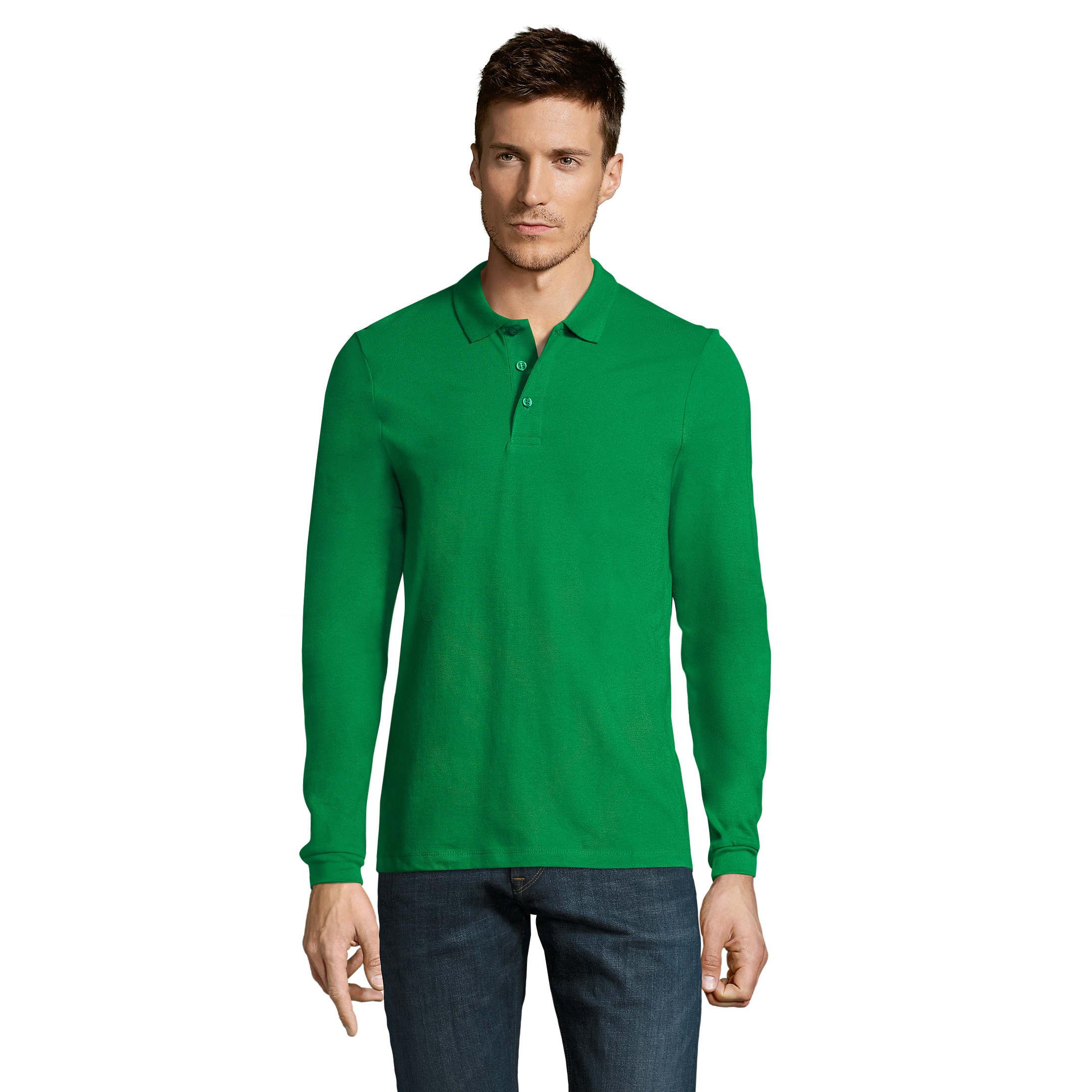 Polo de Manga Larga de Invierno con Cuello Acanalado y Tapeta de 3 Botones, Tejido Robusto para Mayor Calidez y Durabilidad