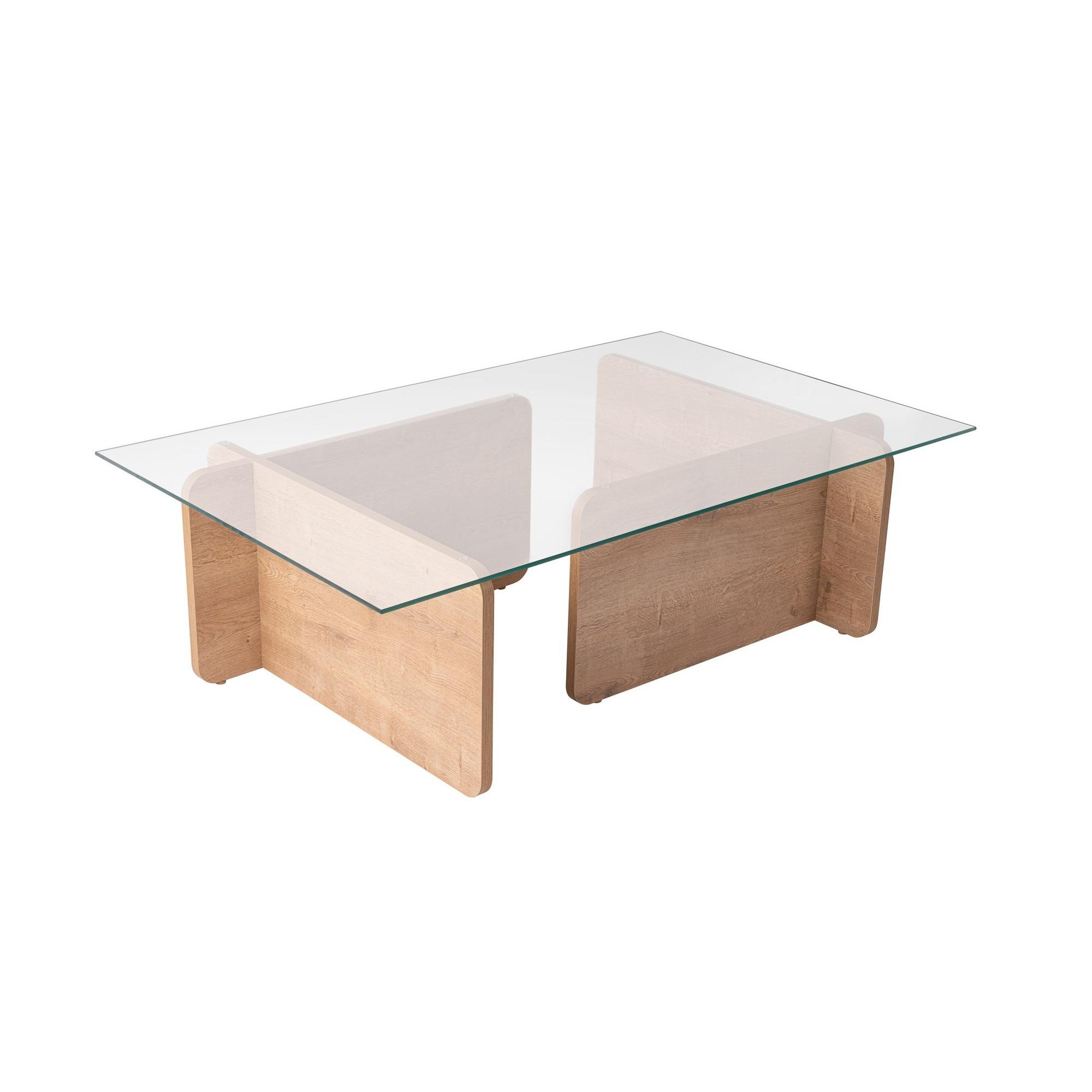 Habitat y Jardin - Mesa de centro de madera <<Flavio>> - 105 x 65 x 30 cm - Roble