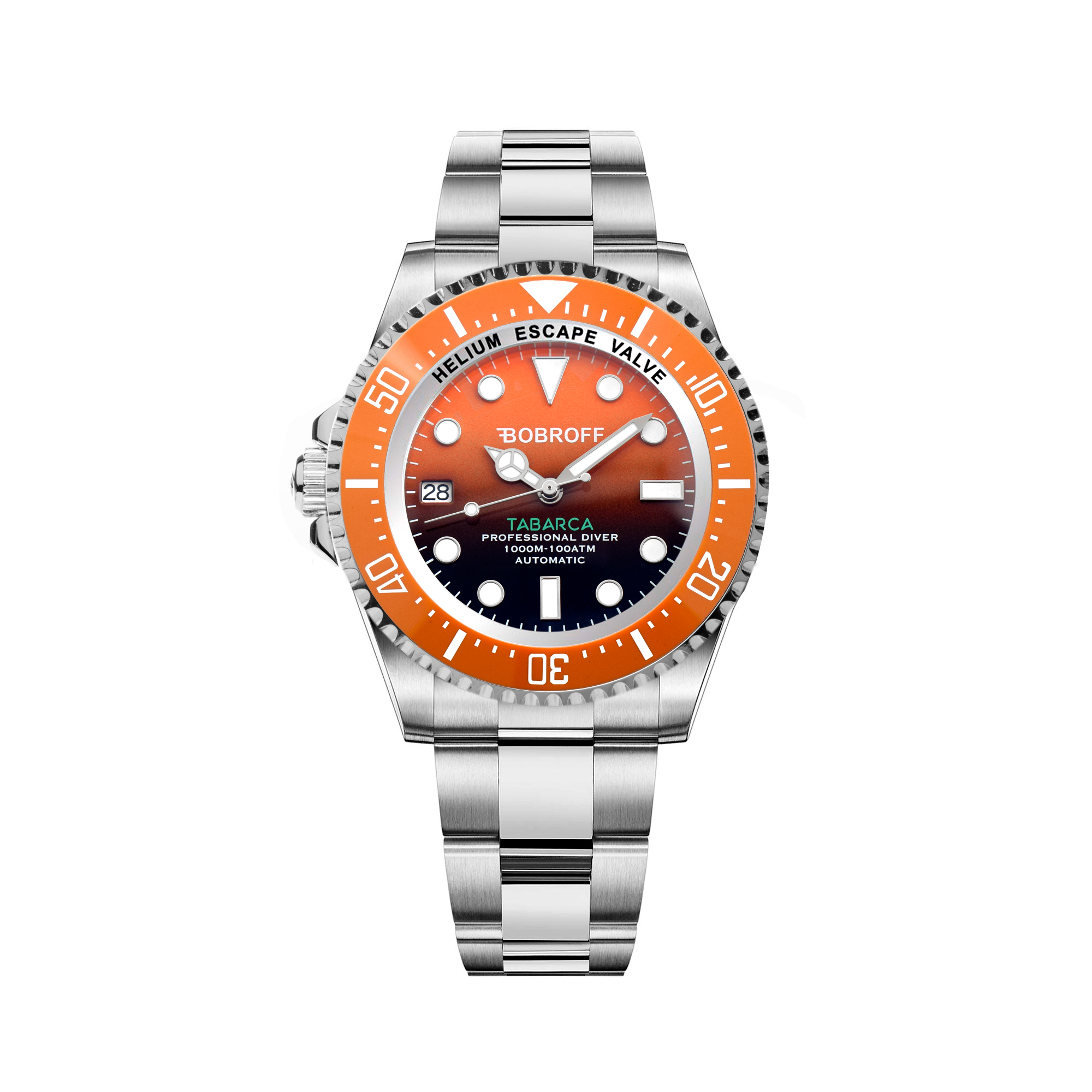 Bobroff Reloj Hombre Analogico Automatico con Correa de Acero inoxidable BF0004ibn