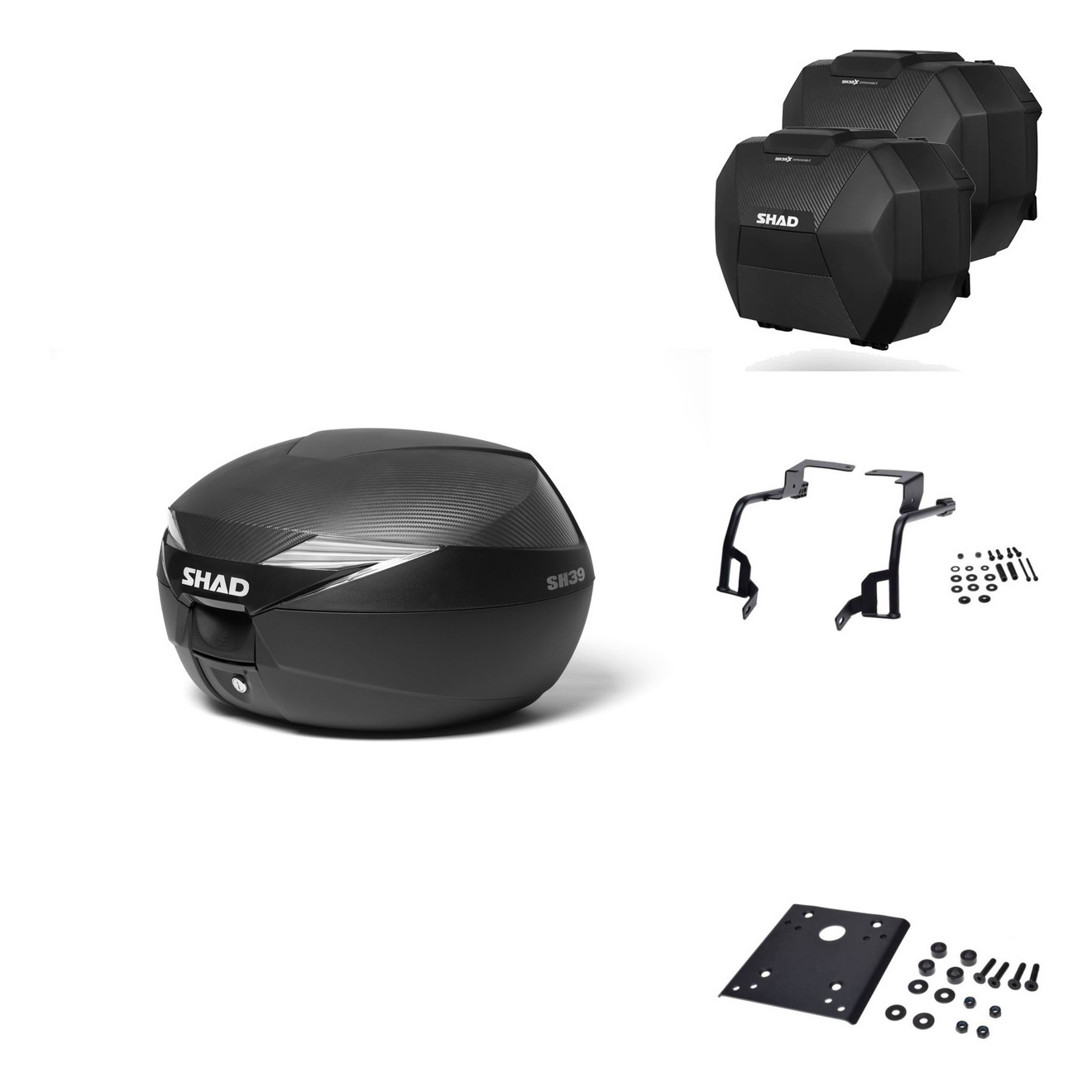 Maletas Sh38x Carbon + Herraje Baul + He KIT-576915