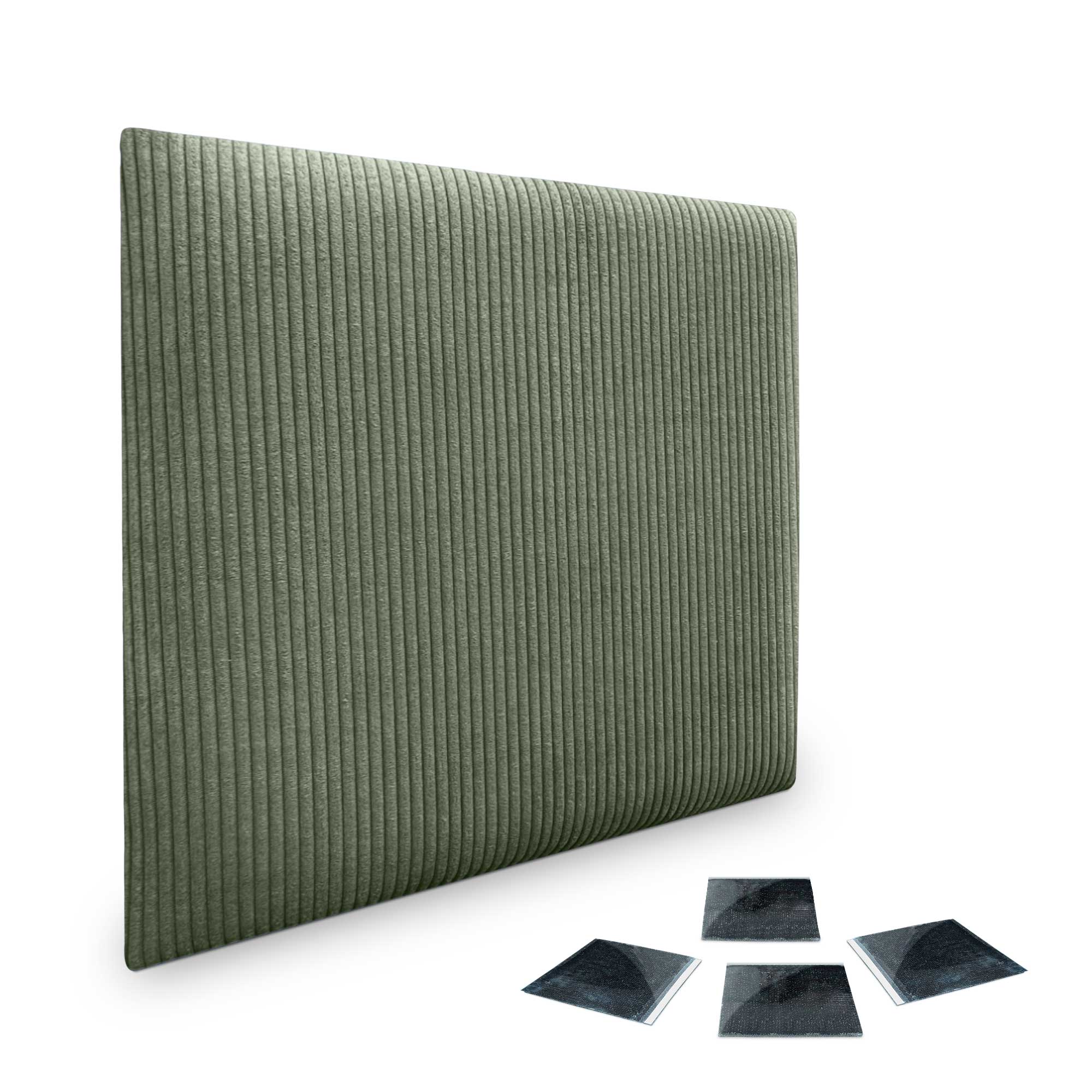 DHOME Juego de Paneles Tapizados en Pana Pack Autoadhesivos para Pared Acústicos Absorbentes Protección