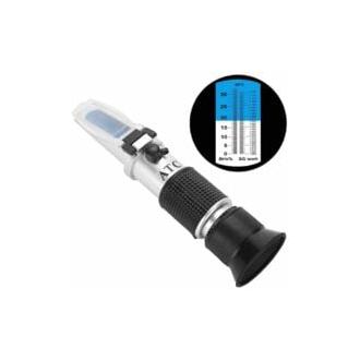 CA Refractómetro de azúcar Brix 0-32% Dispositivo de medición del contenido de azúcar para mosto de cerveza SG, mosto de uva y concentraciones de bebidas, sopas, jugos translúcidos normales, vino caliente