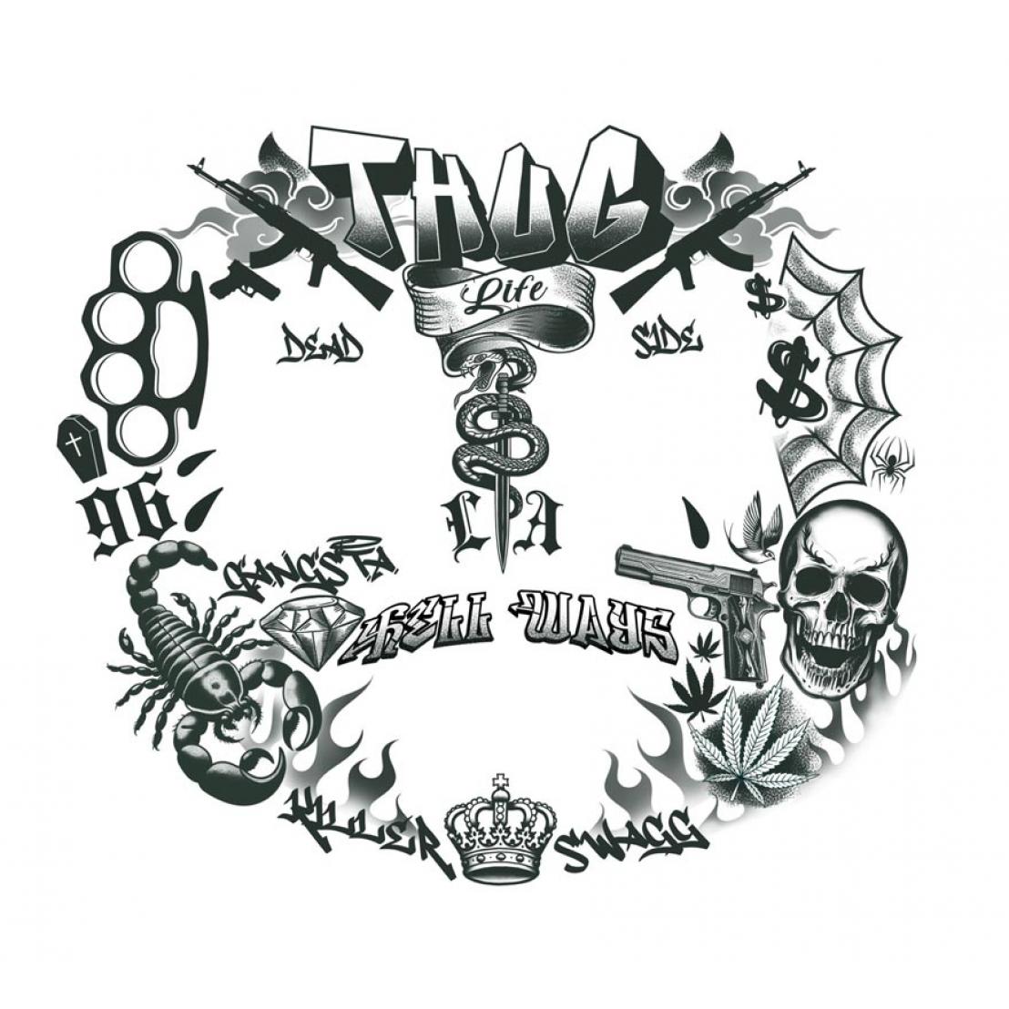 Guirca Tatuaje de Vida de Matón Facial