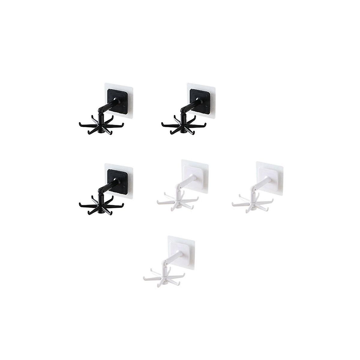 TK 6 unids multicuonal giratorio universal GanchoCocina pared Colgante rack de almacenamiento Fuerte Ganchosin Costura