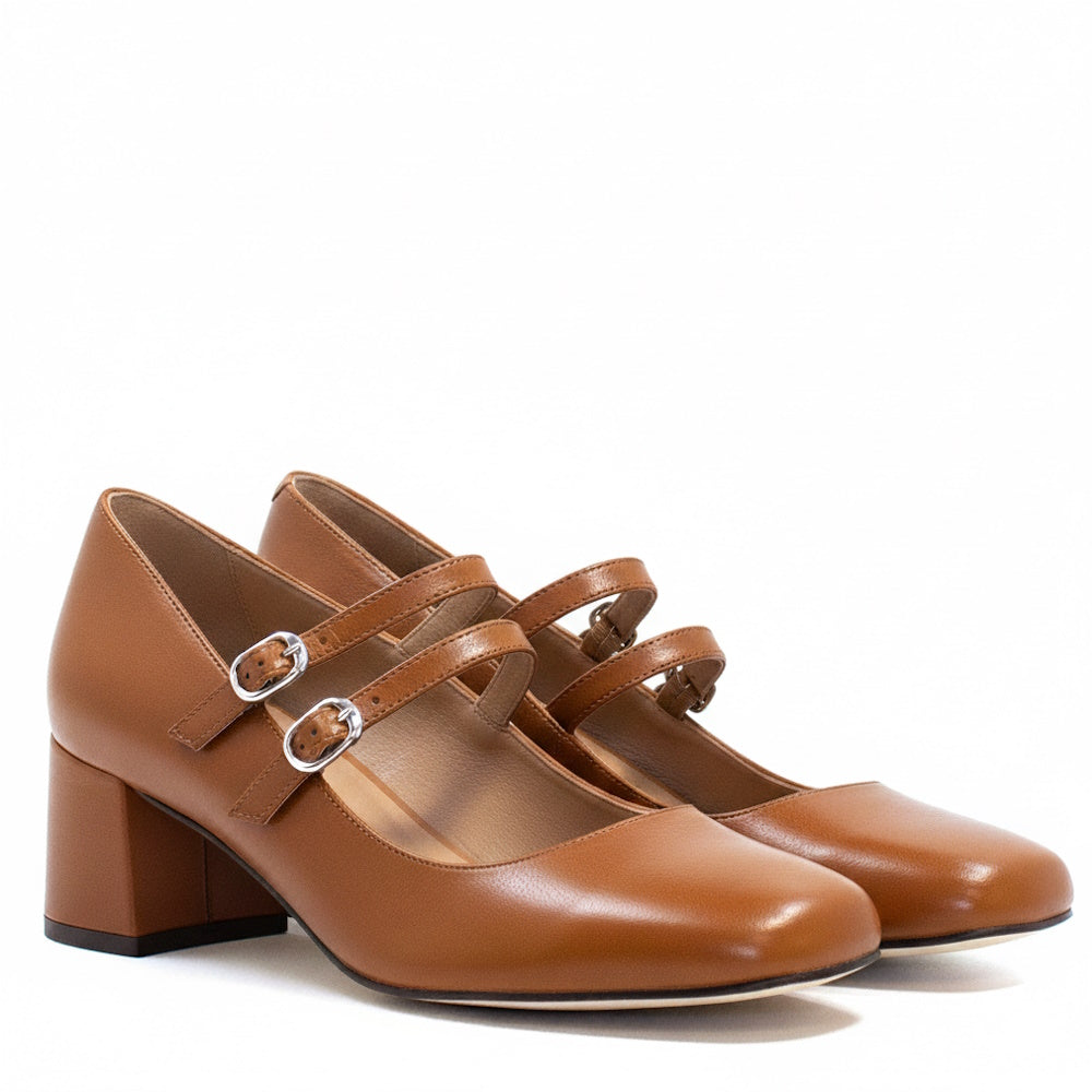 Zapato de Salón CA-2301 Napa Cuero para Mujer ELODIE - Elegancia Atemporal y Comodidad con Tacón Medio de 5 cm - Calzado de Piel Napa de Alta Calidad y Fabricación Española - Disponible en Tallas 35 a