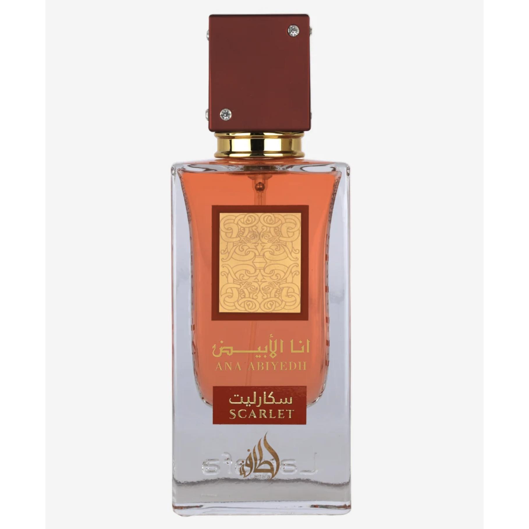 Lattafa Ana Abiyedh Scarlet Eau de Parfum 60ml | Sensual, Dulce y Especiada