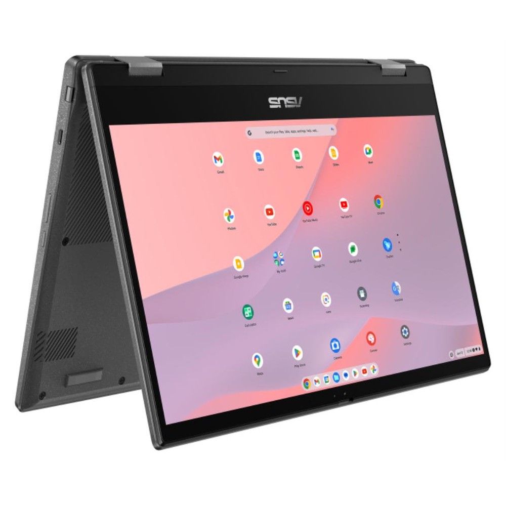 Asus chromebook cm14 flip cl1402fm2a-ec0286 - 14" full hd laptop (mediatek kompanio 520. 8gb ram. 128gb emmc. arm mali-g52 mc2. chromeos) gravity gray - spanish qwerty keyboard