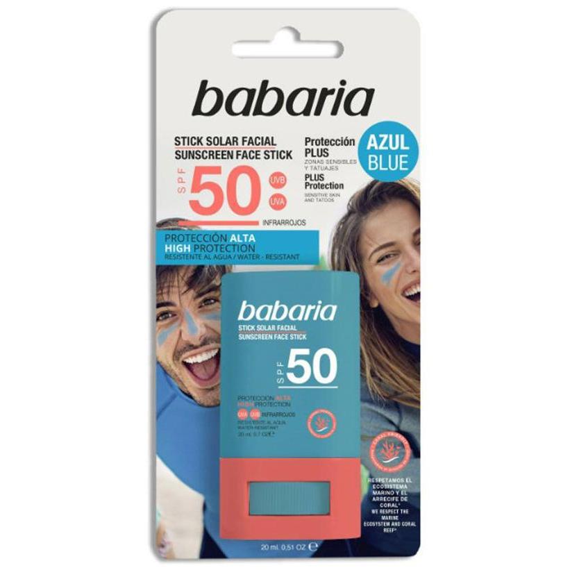 Babaria Stick Facial Solar Azul Spf50 20Ml