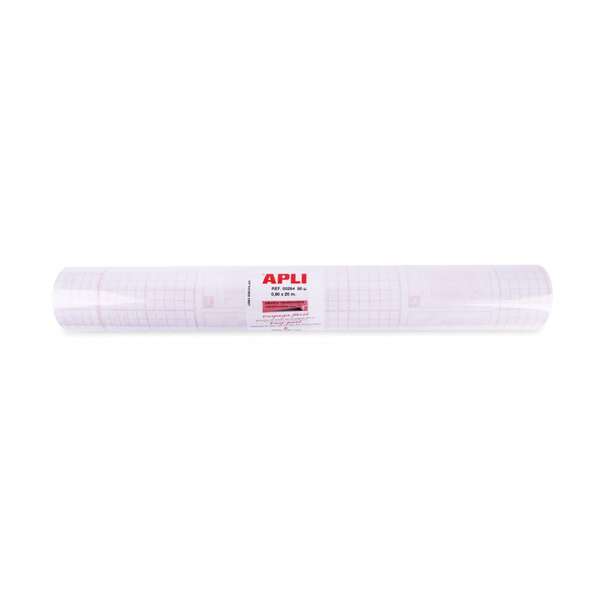 Apli forro de libros en rollo 80µ 20 x 0.5 m - polipropileno - adhesivo reposicionable - alta resistencia