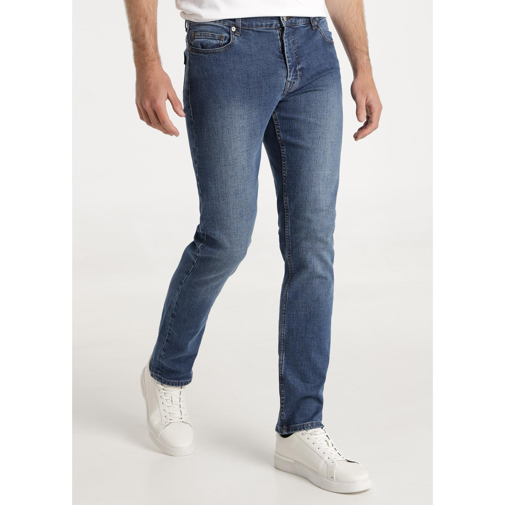 SIX VALVES - Jeans lavado cross stone - Regular fit - Tiro medio - Tallaje en Pulgadas- Tallaje en Pulgadas