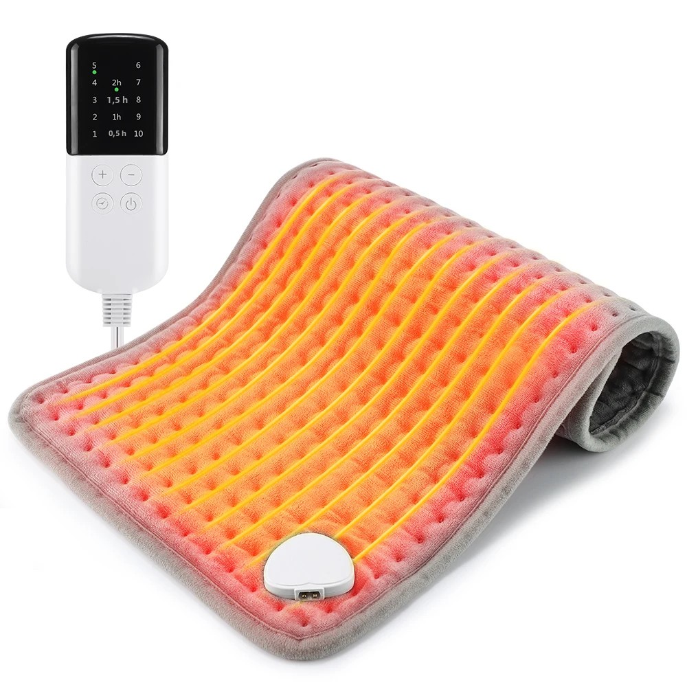 TK Almohadilla De Calor Eléctrica Con Timer De 10 Niveles Y 4 Modos Para Cuello Hombro Espalda Columna Lumbar Piernas Calor Invierno