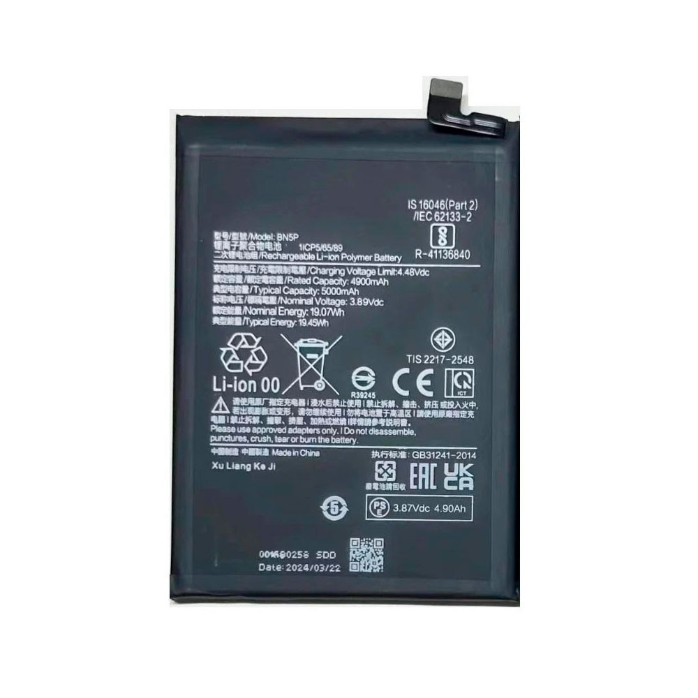TODOBARATO 24HORAS Bateria BN5P Para Xiaomi Redmi Note 13 4G 5G 5000mAh