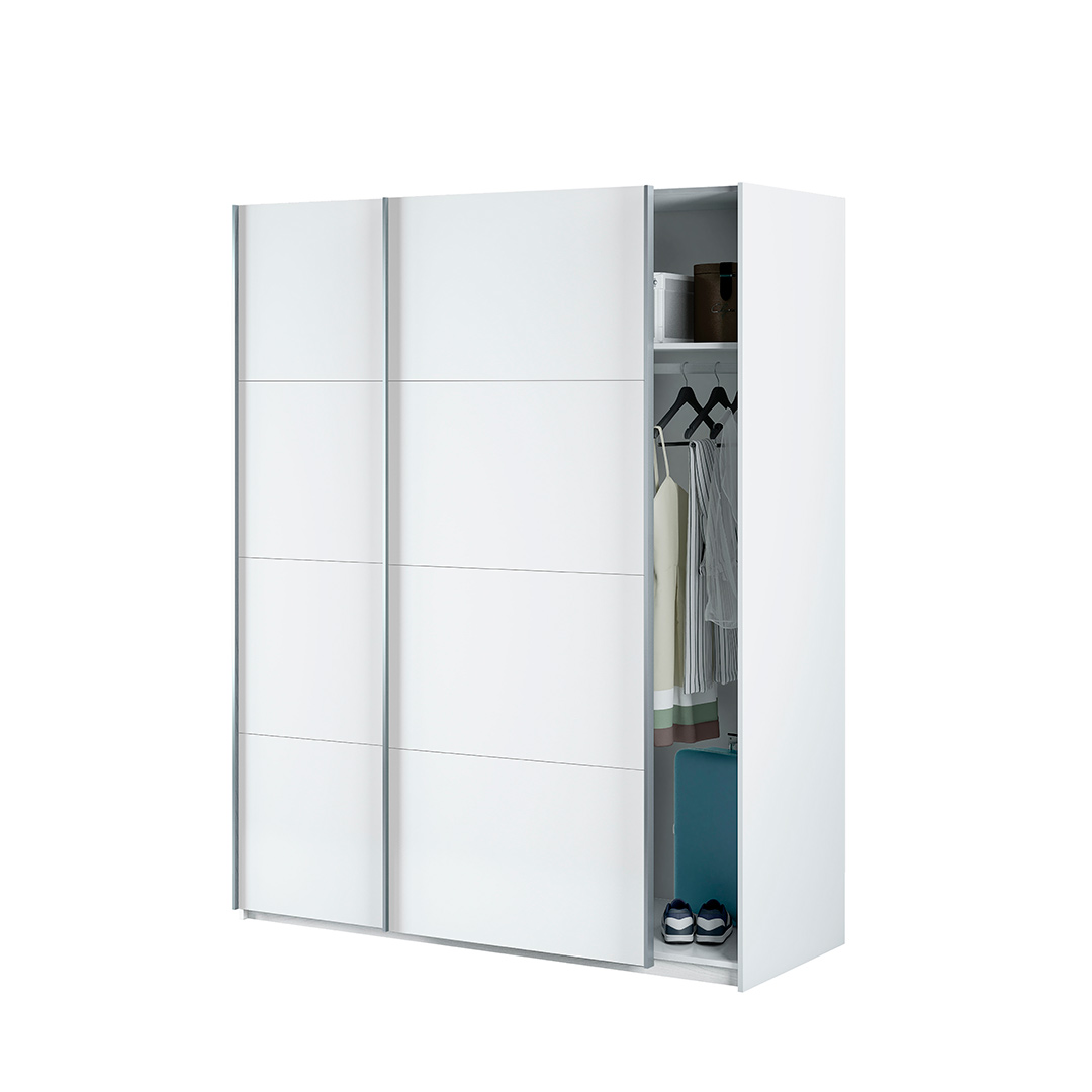 ARMARIO 2 PUERTAS CORREDERAS 200x150x60CM BLANCO ARTIK