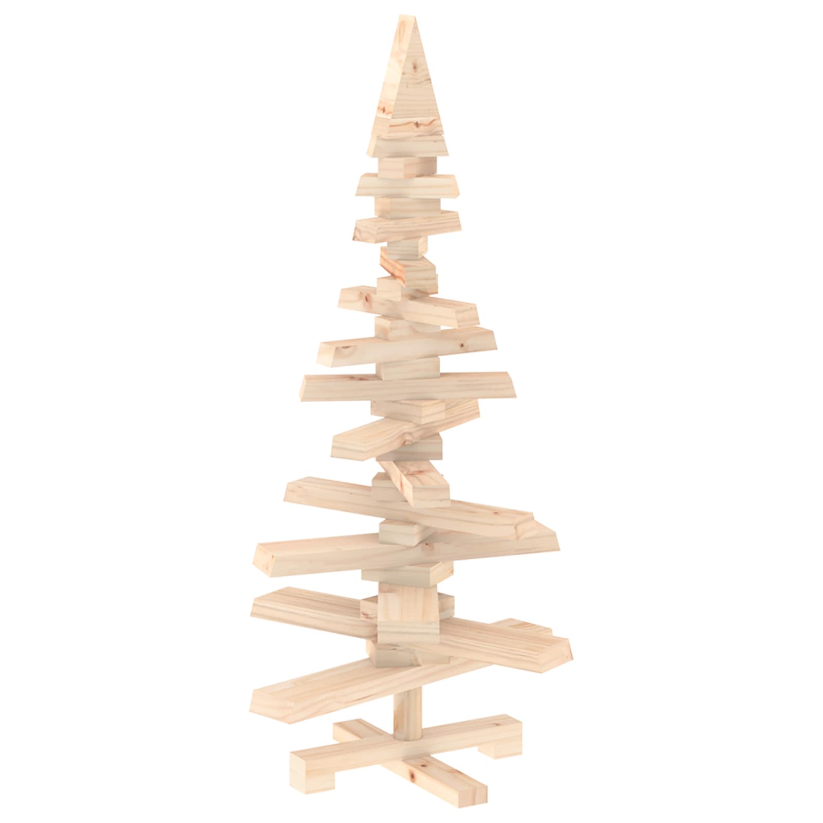 vidaXL Árbol de Navidad de madera KOTKA 90 cm Madera de Pino Maciza