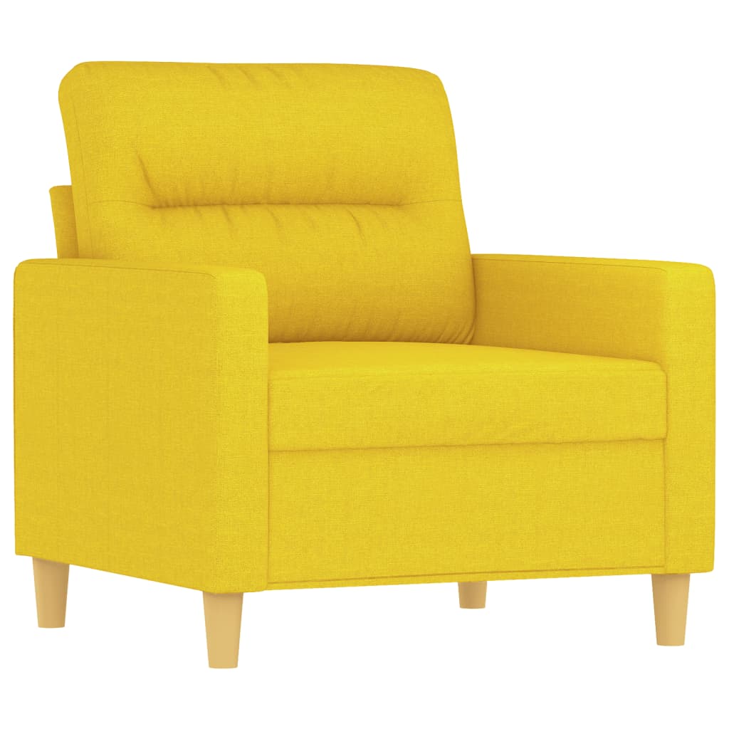 vidaXL Sillón de tela amarillo claro 60 cm